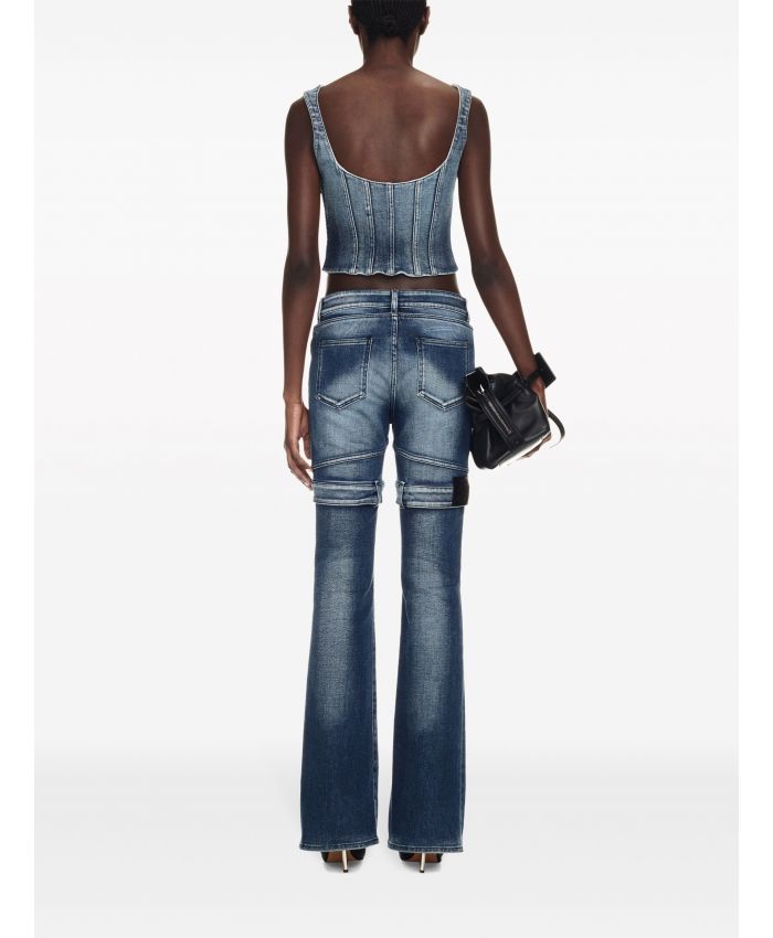 Off-White - Bustier denim cropped top
