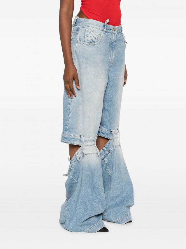 The Attico - Ashton mid-rise wide-leg jeans