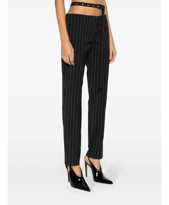 The Attico - cut-out pinstriped tailored trousers