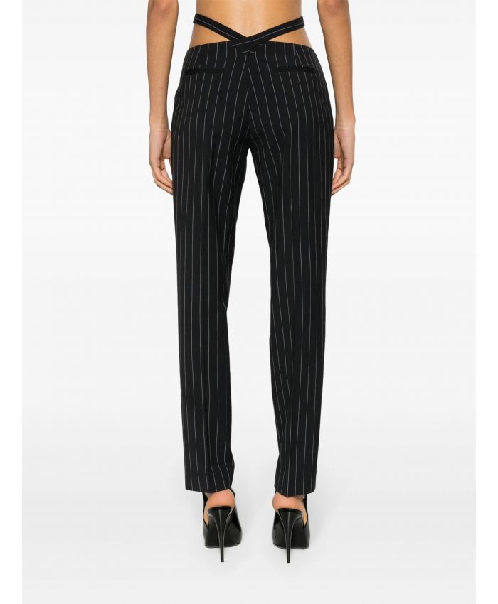 The Attico - cut-out pinstriped tailored trousers