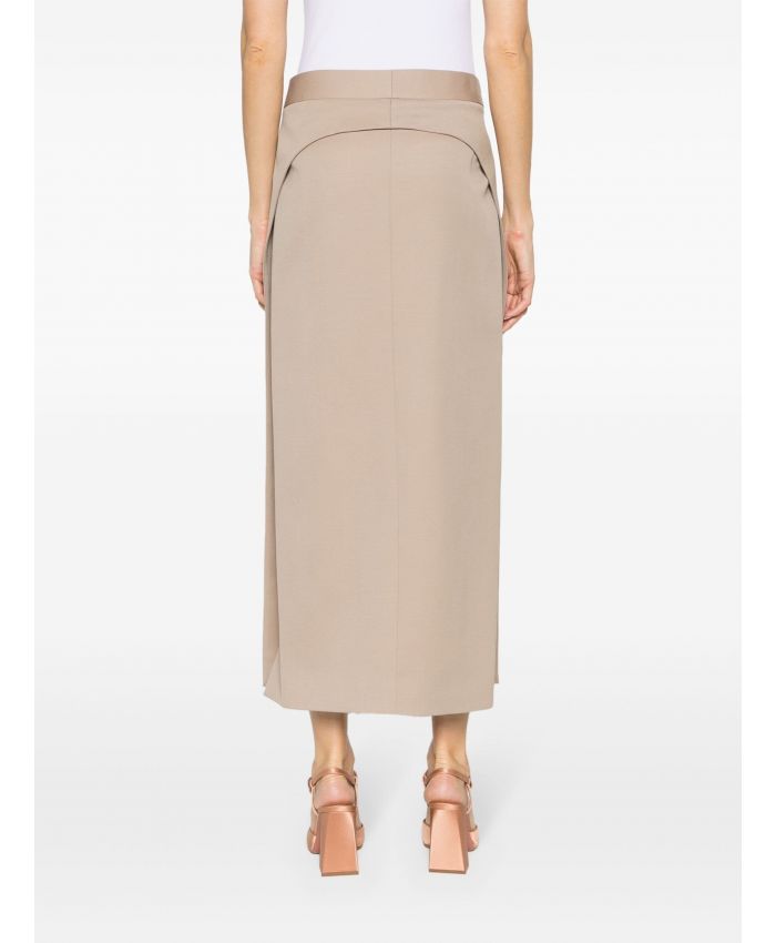The Attico - panelled twill midi skirt