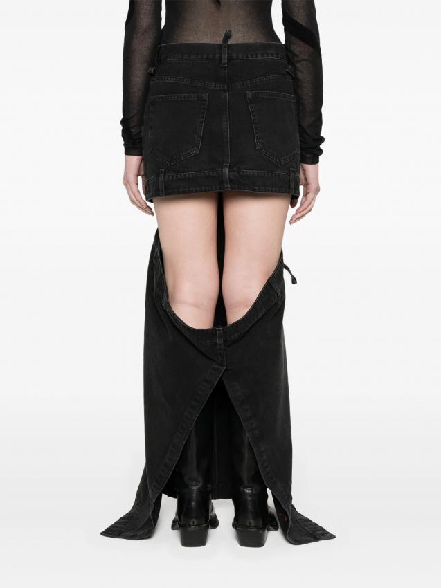 The Attico - midi denim skirt