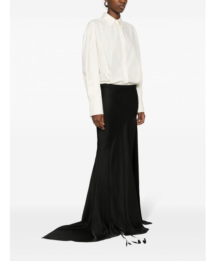 The Attico - paneled long-sleeve gown