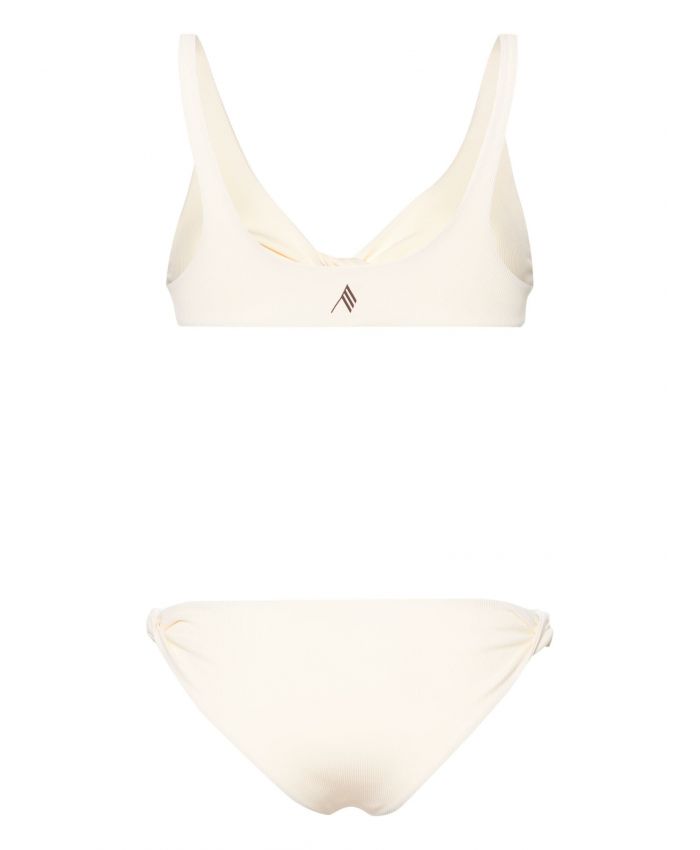 The Attico Beachwear - twist-detail ribbed bikini