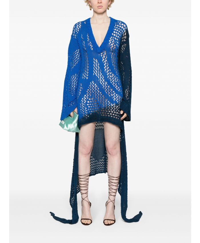 The Attico Beachwear - crochet-knit high-low dress