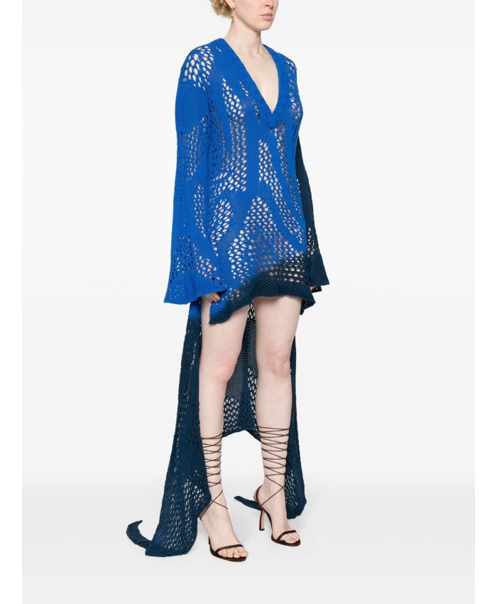 The Attico Beachwear - crochet-knit high-low dress