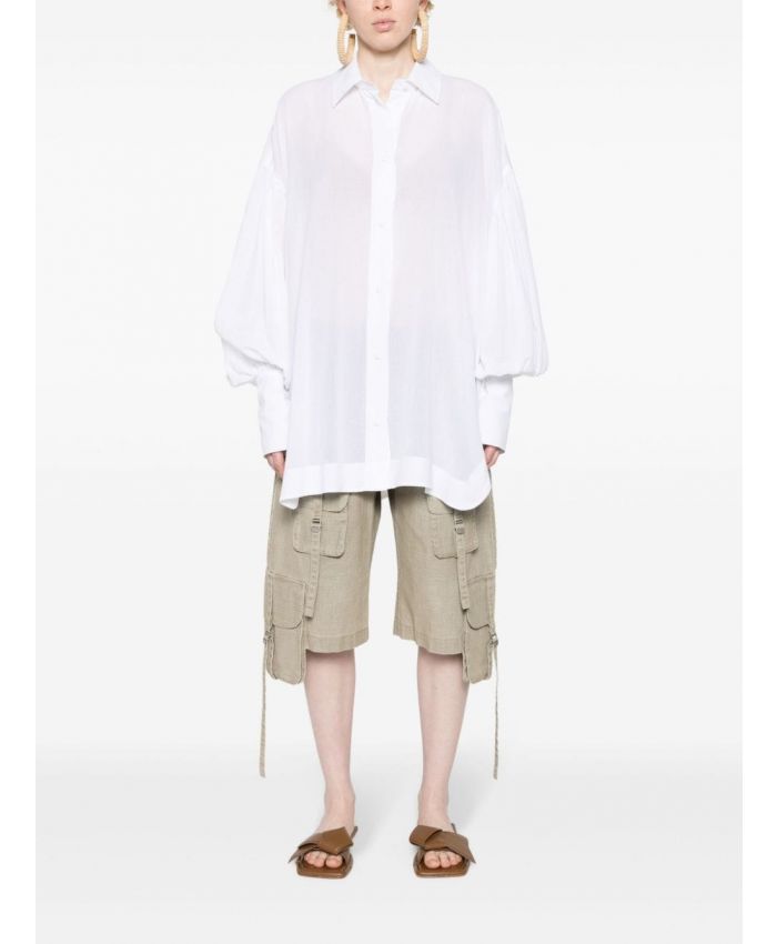 The Attico Beachwear - White Loose Fit Shirt