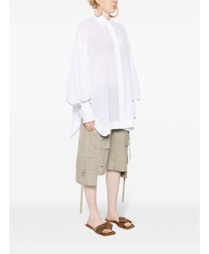 The Attico Beachwear - White Loose Fit Shirt