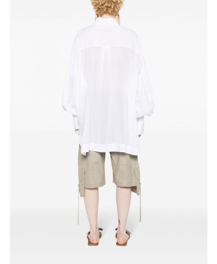 The Attico Beachwear - White Loose Fit Shirt