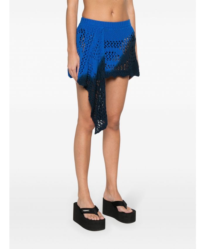 The Attico Beachwear - draped-detail knitted skirt