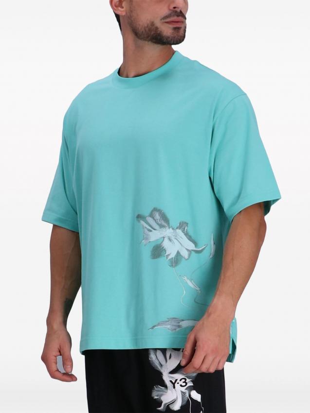 Y-3 - graphic-print cotton T-shirt
