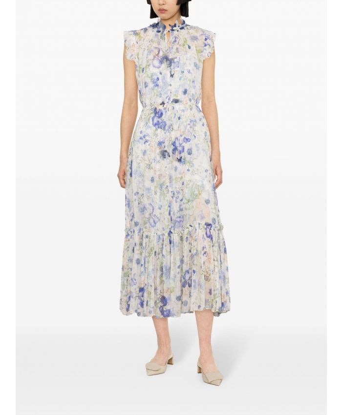 Zimmermann - Garden-print flared maxi dress
