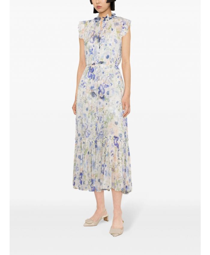 Zimmermann - Garden-print flared maxi dress