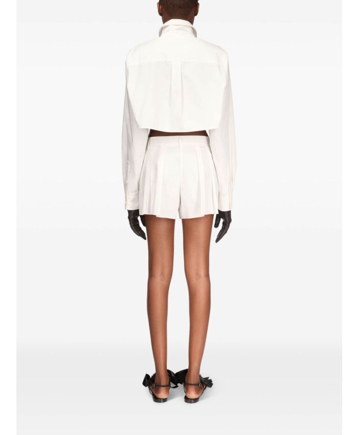 Area - crystal-embellished cropped shirt