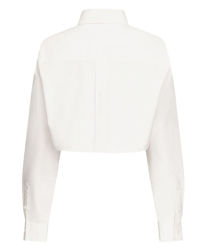 Area - crystal-embellished cropped shirt
