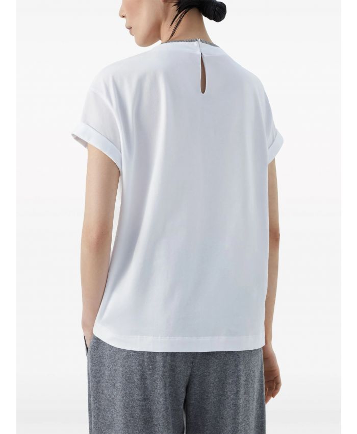 Brunello Cucinelli - contrast-trim T-shirt