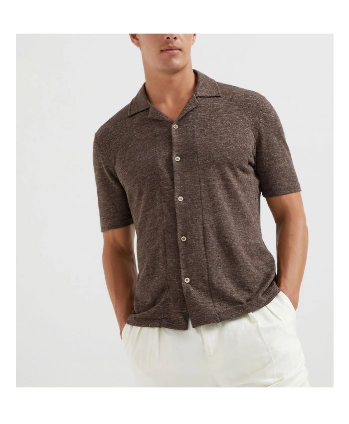 Brunello Cucinelli - short-sleeve knitted shirt