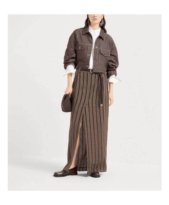 Brunello Cucinelli - Monili bead-embellished cropped jacket