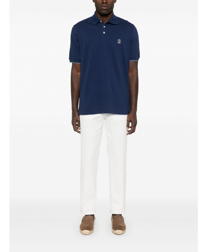 Brunello Cucinelli - logo-print polo shirt
