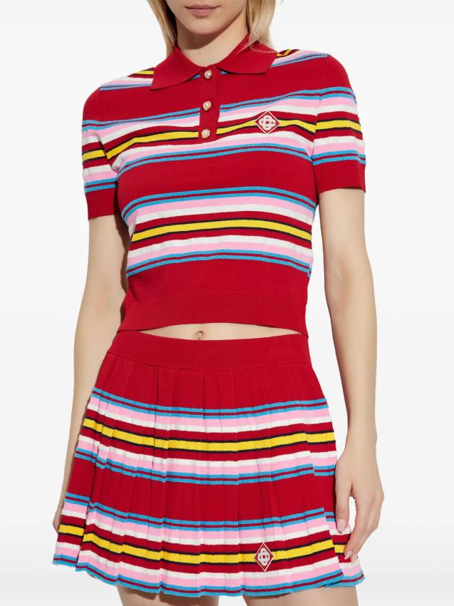Casablanca - striped polo top