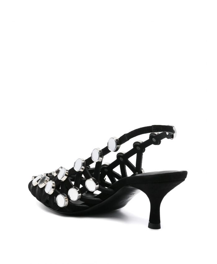 The Attico - 50mm Grid slingback pumps