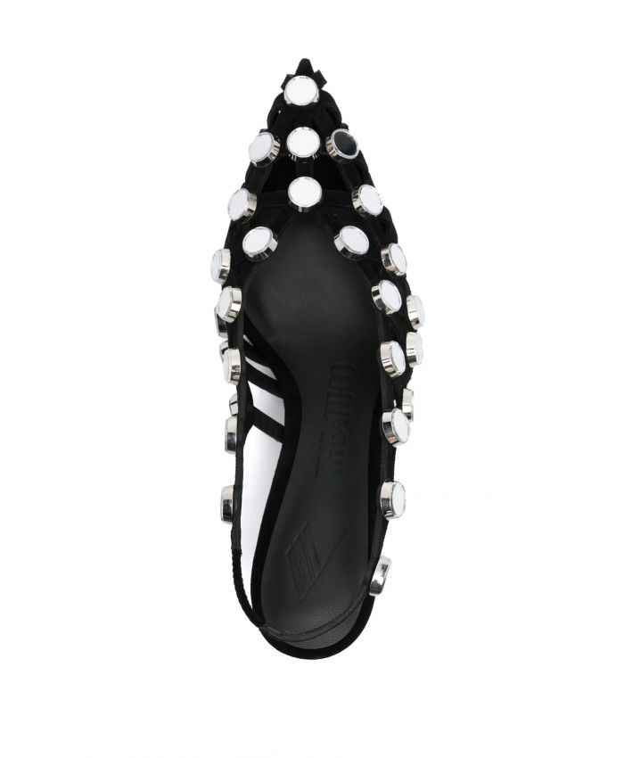 The Attico - 50mm Grid slingback pumps