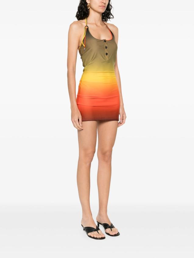 The Attico Beachwear - halterneck mini dress