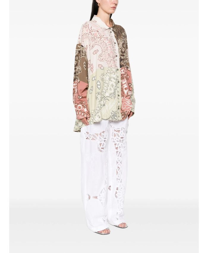 The Attico Beachwear - paisley-print patchwork shirt