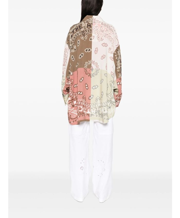 The Attico Beachwear - paisley-print patchwork shirt