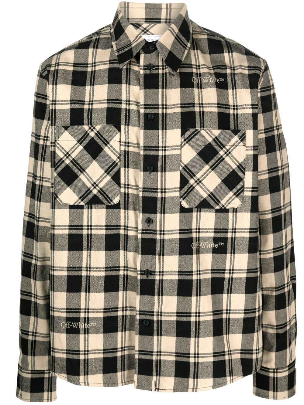Buy Shirts Off-White check-print flannel shirt (OMGE030F23FAB0011900) |  Luxury online store First Boutique