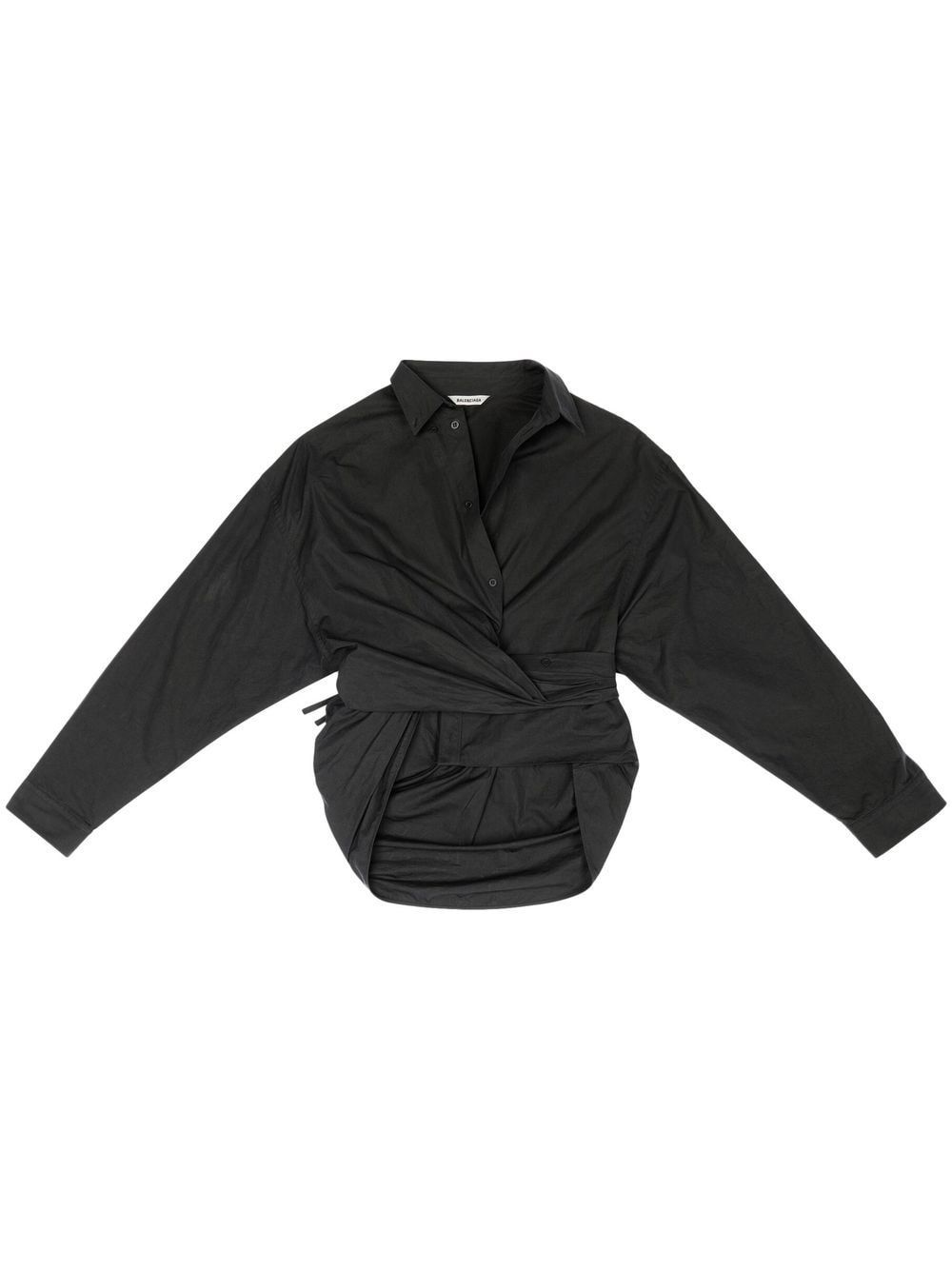 Buy Shirts Balenciaga wrap cotton shirt black (704458-TYB18