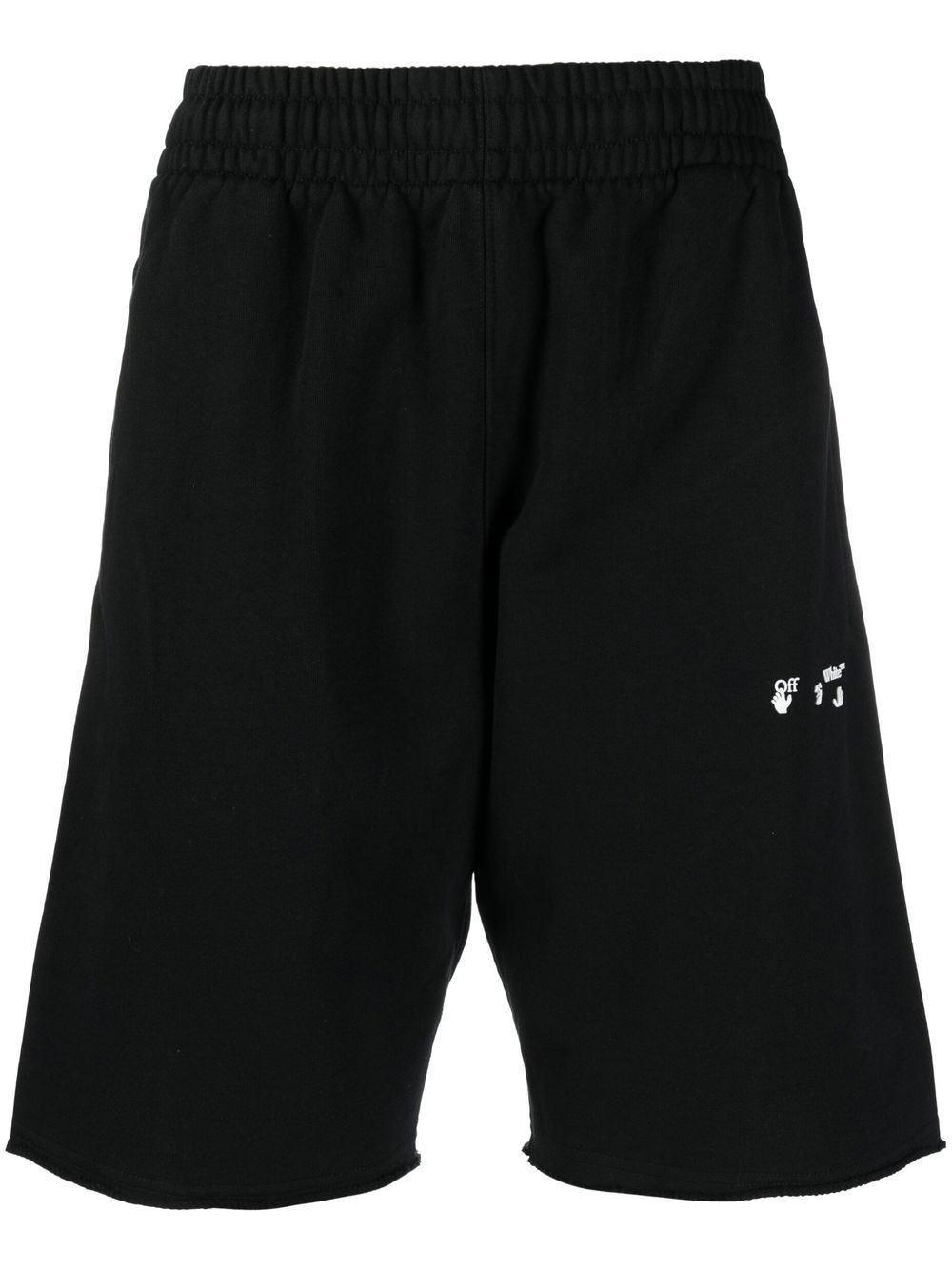 Off-White Kids Logo Sketch track shorts - Black