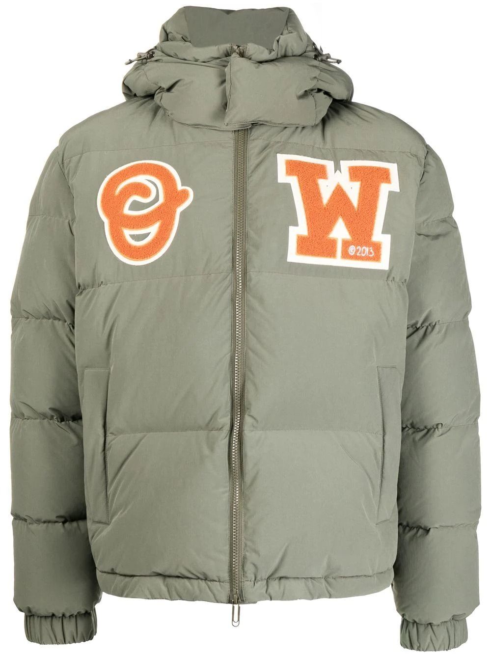 Off-White Khaki Patches Down Jacket Off-White