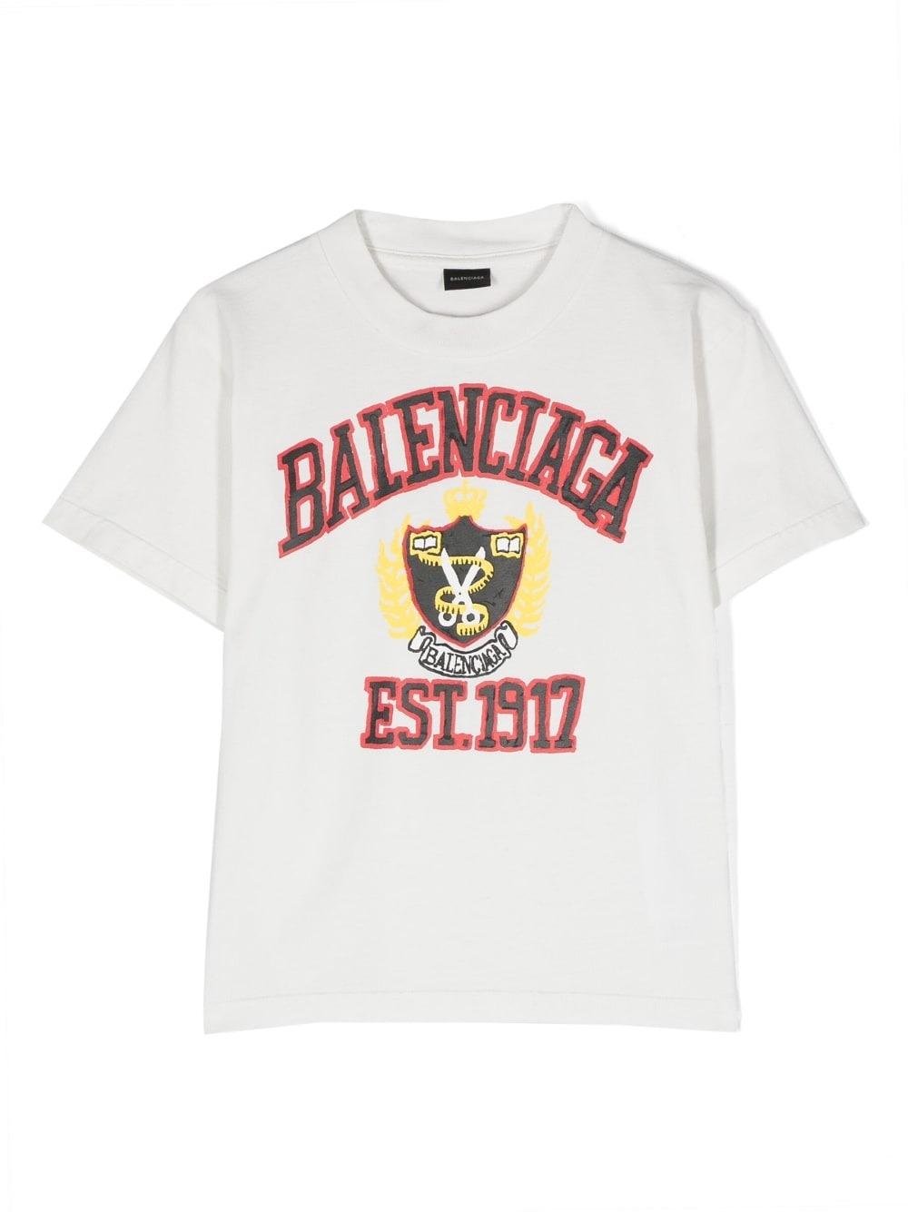 logoprint detail Tshirt  Balenciaga Kids  Eraldocom