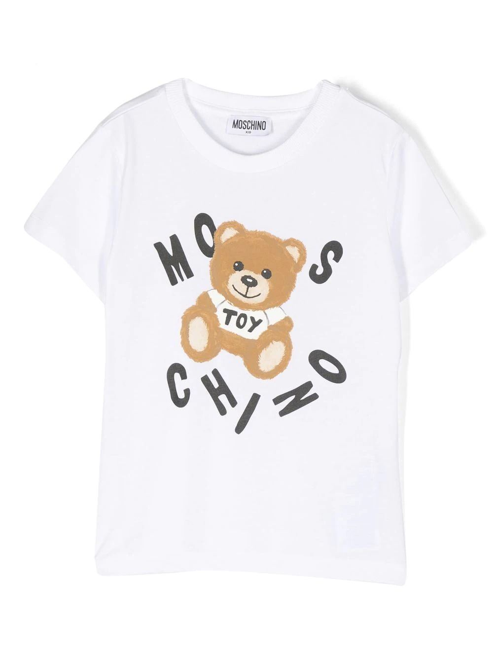 Moschino Kids Teddy Bear-motif cotton sweatshirt - White