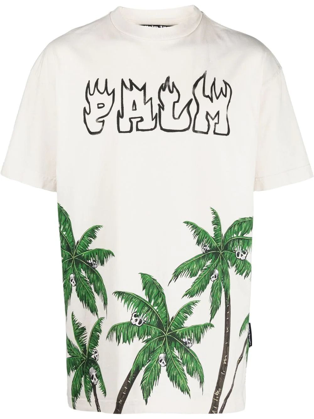 Buy T-shirts Palm Angels palm-print cotton T-shirt