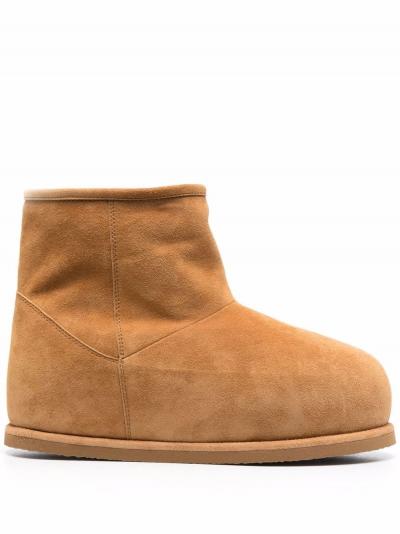 shearling-lined suede boots