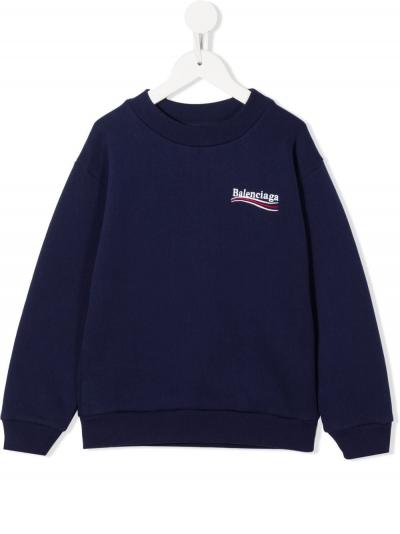 embroidered-logo sweatshirt