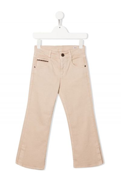 flared cropped-leg trousers