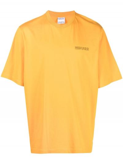 yellow cross print t-shirt