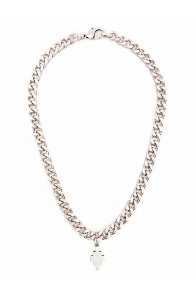 Cross chain necklace silver
