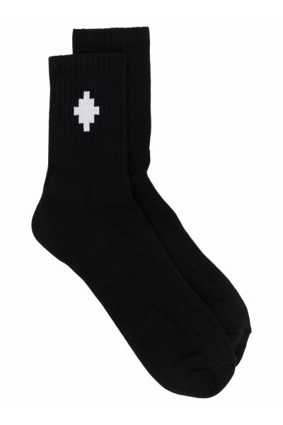 Cross ankle-length socks black