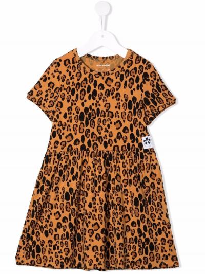 leopard-print midi dress