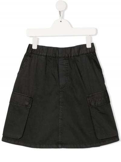 logo-embroidered cargo-pocket skirt