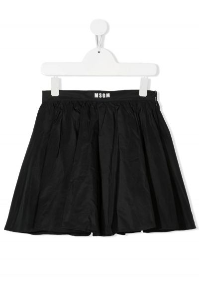 pleated flared mini skirt