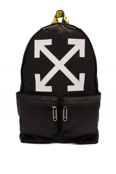 Arrows-print zip-up backpack