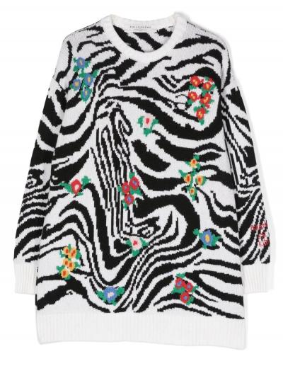 zebra-print jumper