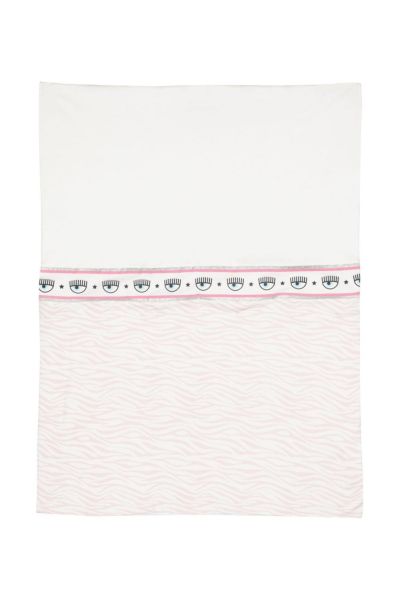 Eyelike-stripe cotton blanket