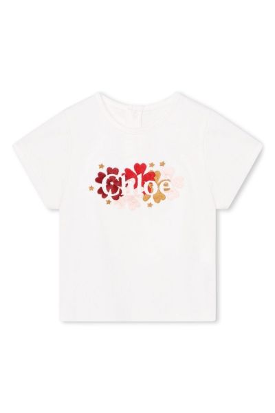 embroidered-logo organic cotton T-shirt