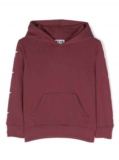 star-print cotton-blend hoodie